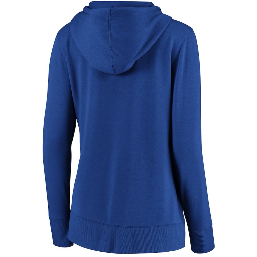 Chicago Cubs Fanatics Branded Women's Tri-Blend Colorblock Pullover Hoodie - Picture 3 of 5